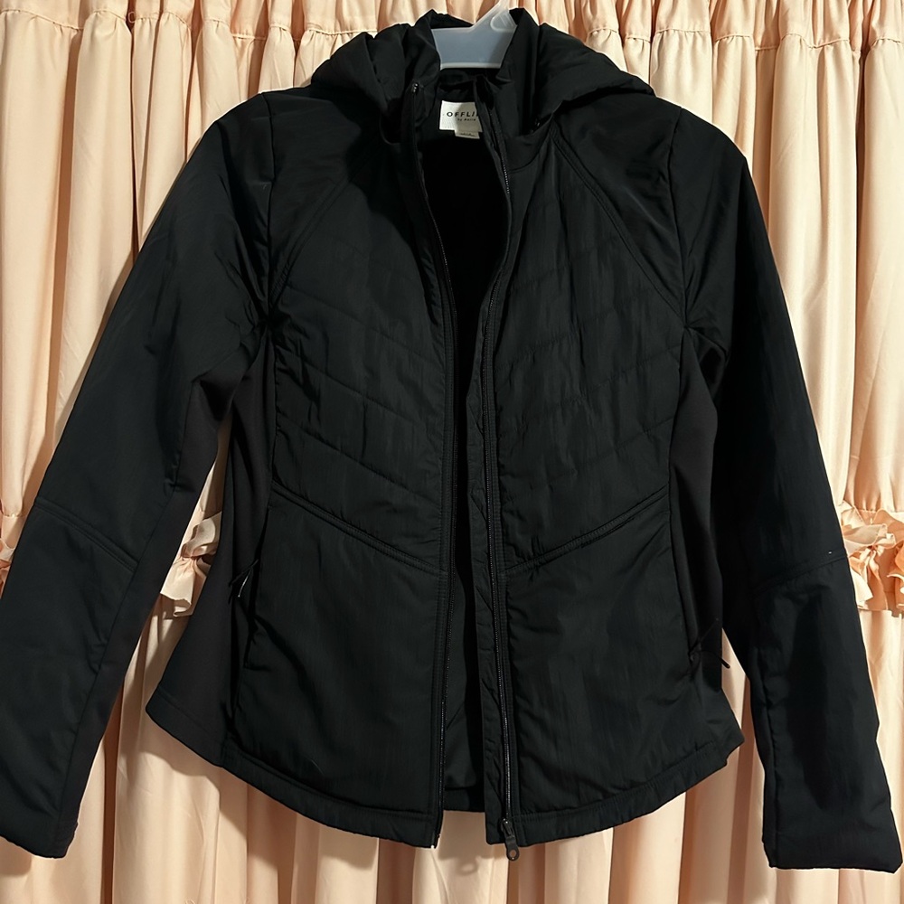 Aerie Women's Black Quilted Jacket